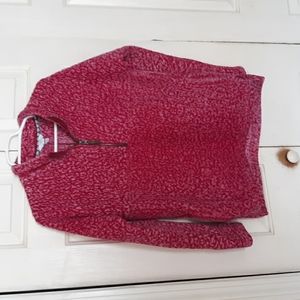 Time and tru pullover jacket 1/4 zip fuzzy pink xs